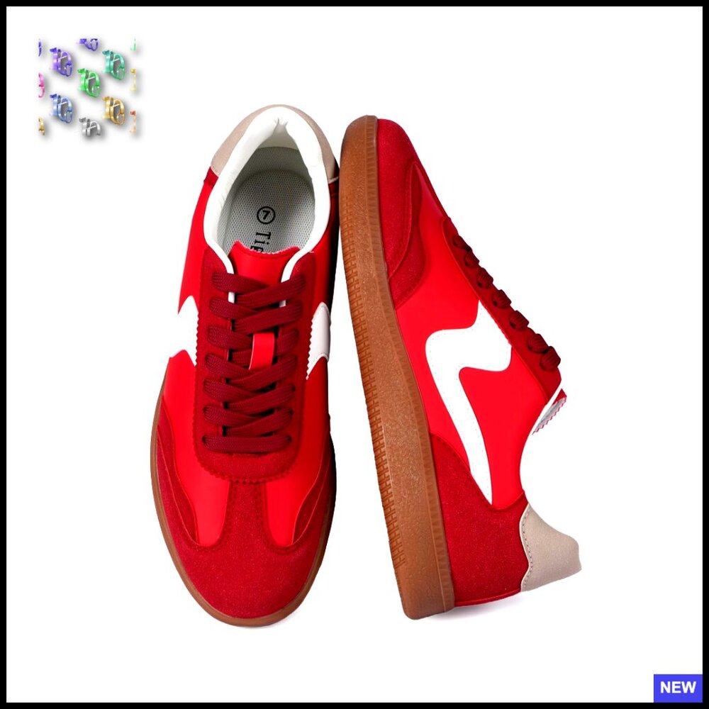 Classic Retro Sneakers Women's Fashion Lace Up Comfortable Casual Tennis Shoes